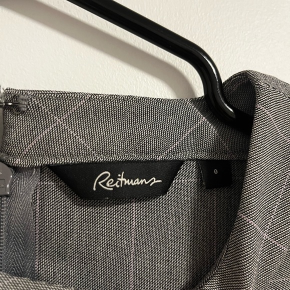 Reitmans slim fit office grey with purple square - Picture 5 of 11